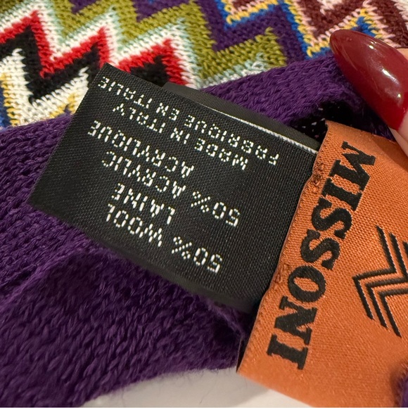💜NWT Missoni Purple and Multicolor poncho / scarf - Picture 8 of 8